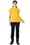 Mustard/Black Lycra Thin Fabric Scrubs Doctor Nurse Jersey Bat Sleeve Surgical Suit - 4