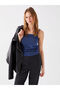 Esvab • Modern & Distinctive Square Roba Collar Strap Shiny Look Women's Blouse