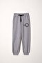 Text Printed Hooded Gray Melange Color Boys' Zippered Tracksuit Set - 4