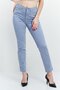 Women Skinny Fit Solid Denim Jeans, Dusty Blue