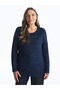 LCW Crew Neck Print Long Sleeve Women's Blouse
