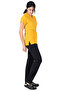 Mustard/Black Lycra Thin Fabric Scrubs Doctor Nurse Jersey Bat Sleeve Surgical Suit - 5