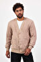 Men's Button Closure Pocket Knitwear Mink Knitted Cardigan Mz89916 - 4