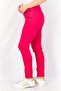 Women Skinny Fit Stretchable Plain Denim Jeans, Dark Pink - 2