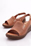 Women's Sandals with Back Tie Hole, Brown 211535106 - 4