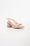 Patent Leather Buckle Powder Women's Short Heeled Shoes - 4
