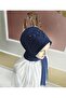 Accessoried Dark Blue Ready-Made Turban Ready-Made Shawl Scarf - 2