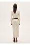 Ribbed knitwear dress with slit - 4