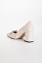 Satin Jewelled Thick Heel Skin Women's Stiletto - 6