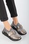 Stoned Thick Sole Stretch Platinum Women's Loafer Casual Shoes - 3