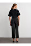 71558 High Waist Trousers with Metal Accessories-Black - 2