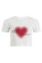 Harajuku Y2K Heart Printed Short Sleeve T-Shirt - 3