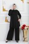 New Season Trousers Tunic Double Set Lycra Cotton Fabric Flexible Comfort Model Stylish Hijab Set - 7