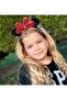 Disney Minnie Mouse Luxury Costume - Shiny Sequin, Red Black, Birthday Party Crown
