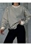 Çizgili Sweatshirt - 3