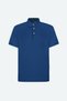 Men's Navy Blue Comfort Fit Relaxed Cut Polo Collar Cotton Short Sleeve T-Shirt - 5
