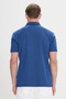 Men's Navy Blue Comfort Fit Relaxed Cut Polo Collar Cotton Short Sleeve T-Shirt - 4