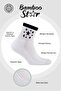 Women's Star Patterned Base Towel Tennis Socks 3-Piece White Premium Socks - 5