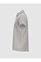 Polo Neck Textured Gray T-Shirt - 3