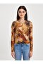 Patterned Ribbed Sweatshirt - 2