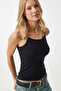 Knitted Body Blouse with Rope Straps Black Lld0002 - 2