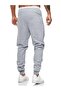 Nasa Logo Sweatpants Jogger - Gray Printed High Waist Elastic Leg - 2