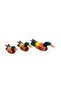 Wooden Triple Duck Set - Ethnic Natural Patterned Handmade, Home Office Accessory Set of 3 - 6