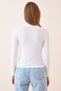 Pack of 2 Ribbed Turtleneck Knitted Blouse Dark Brown White Lgt0009 - 6