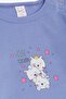 Baby Girl Snap-On Bodysuit, Friendship Themed Princess Kittens Printed, 9 Months-3 Years, Lilac - 3