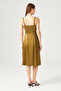 فستان ستان أنيق بأزرار أمامية - 6