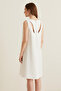Sleeveless Knee-length Dress with Low-cut Detail on the Back - 3