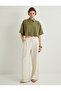 Crop Oversize Shirt Viscose Linen Blended Buttoned Short Sleeve Pocket