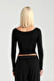 Soft Touch Oval Collar Blouse Black - 4