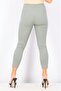 Women Regular Fit Plain Skinny Pants, Olive - 3