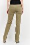 Women Regular Fit Printed Chino Pants, Khaki - 4