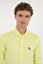 Men's Neon Yellow Long Sleeve Basic Shirt 50263025-Vr168 - 2