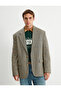 Blazer Jacket V-Neck Flap Pocket Detailed Viscose Mixed - 3