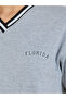 Regular Fit Florida Print V Neck T-Shirt - 4