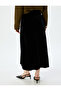 Comfortable Fit Standard Waist Long Velvet Skirt - 4