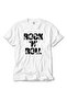 تي شيرت أبيض من Black Rock 'N' Roll Text