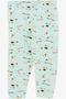 Macawı Girls' Pajama Set with Colorful Helicopter Pattern, Ages 1.5-5, Water Green - 4