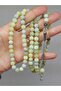 Peridot (Zebercet) Stone Green-White Variegated 99-Piece Prayer Beads 8mm (23115)
