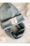 Cotton Rib Labeled Baby Beanie Neck Collar Set Baby Kids Personality Beanie Set