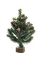 4cm 6 Pieces Natural Tiny Cone Christmas Tree Ornament with Glitter on Hanger Handle - 2
