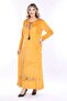 Women's Long Sleeve Velvet Dress - 7