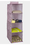 4-Compartment Foldable In-Cabinet Hanging Shirt Sweater Clothing Organizer - 4