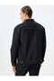 Buttoned Cotton Jeans Jacket with Pocket Detail - 4
