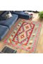 Aysu Collection Pink Green Red Ethnic Patterned Woven Base Modern Decorative Carpet aysu29 - 3