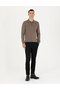 Black Slim Fit Striped Canvas Trousers 50278471-Vr046 - 3