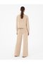 Beige Flare Fit Zipper Detailed Sweatpants 50291229-Vr011 - 4